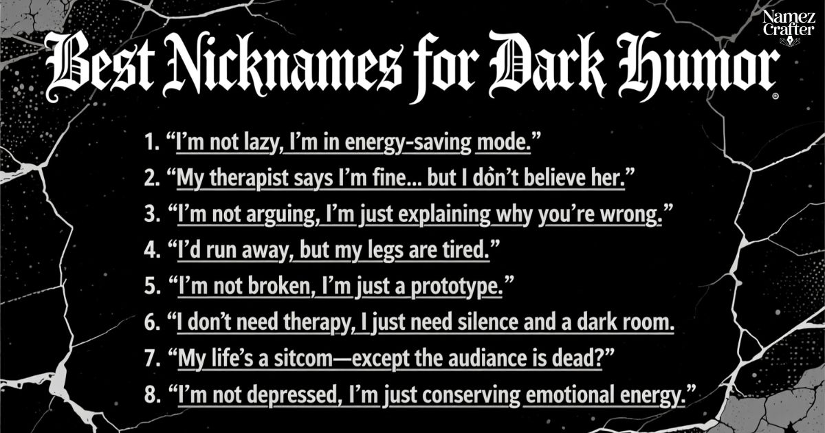 Best Nicknames for Darkhumor
