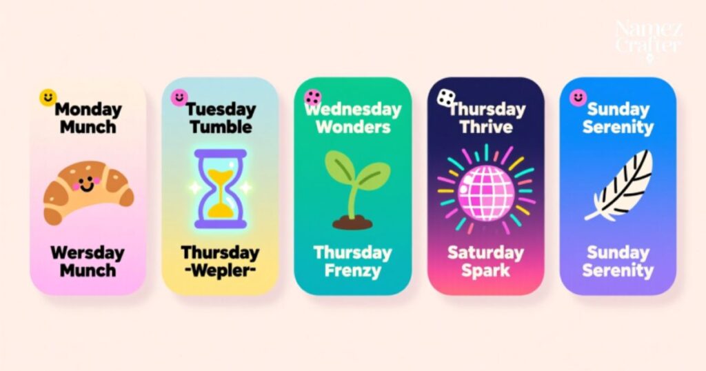 Catchy names for days of the week