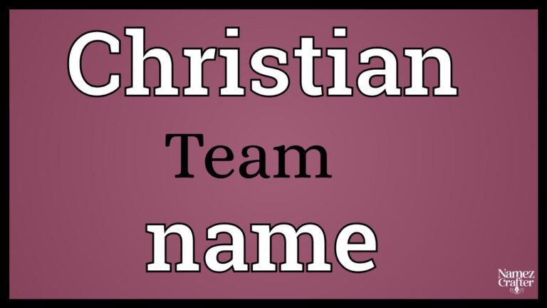 Christian Team Names