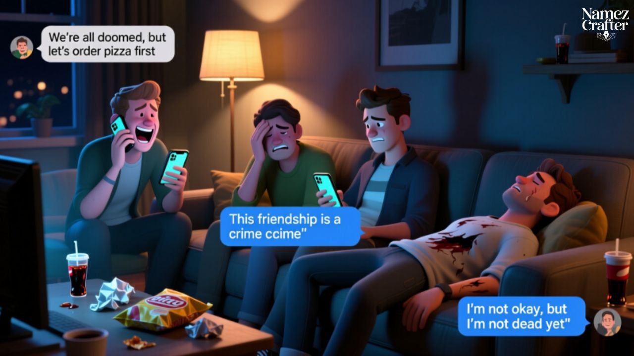 Dark Humor Group Chat Names for Friends