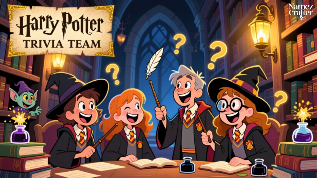 Harry Potter trivia team names Funny